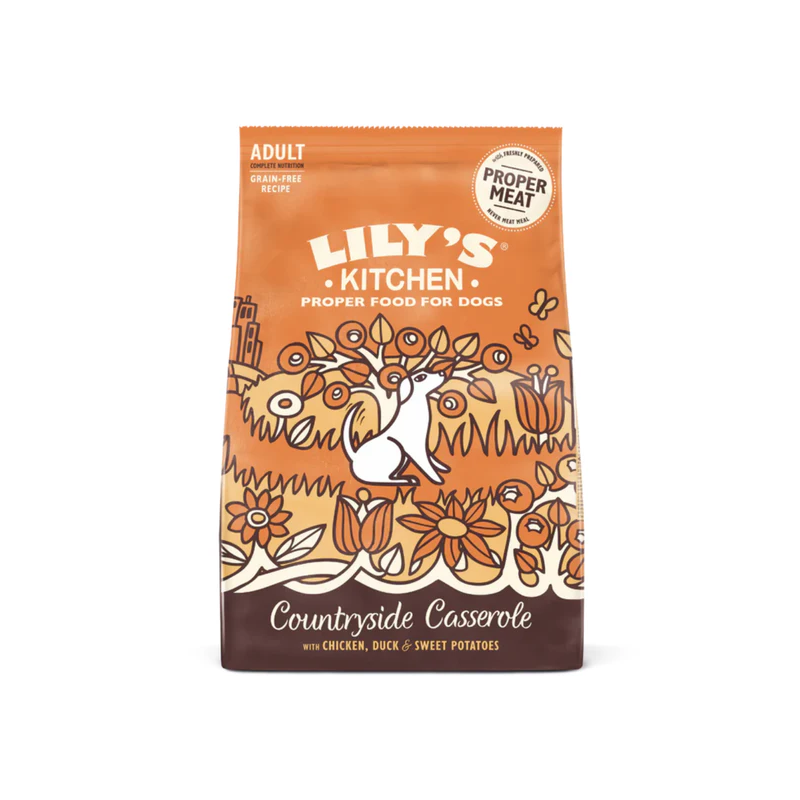 Lily's Kitchen Countryside Casserole with Chicken, Duck & Sweet Potatoes Adult Dry Dog Food